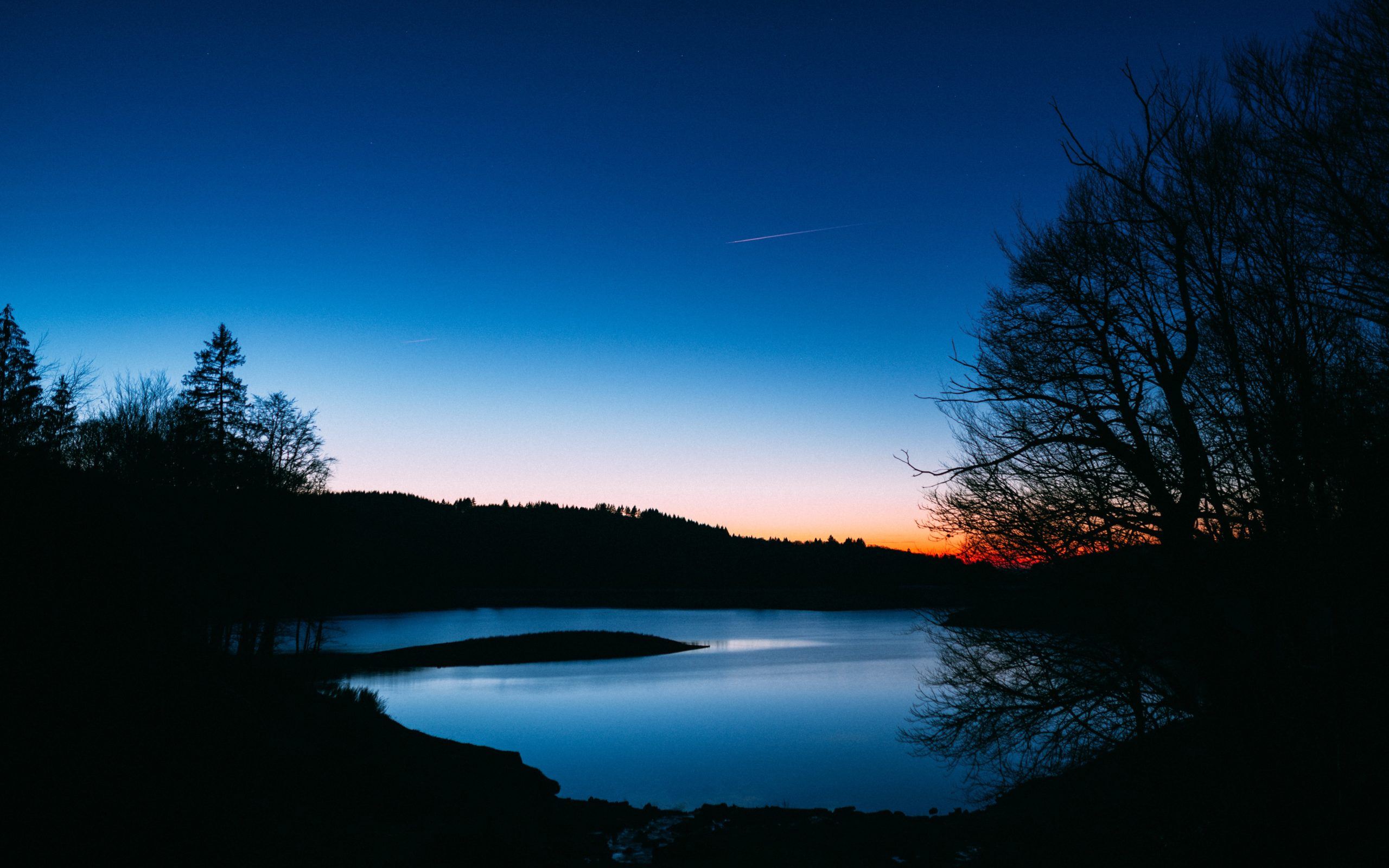 blue and orange sky