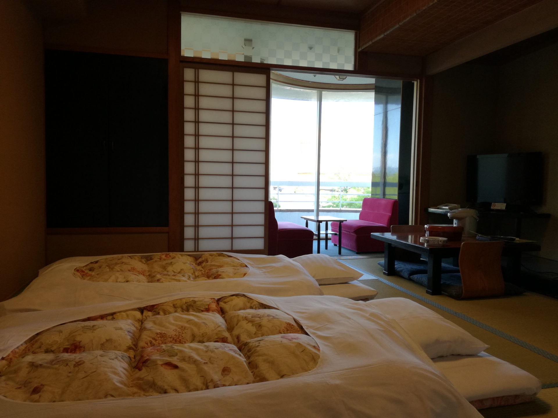 Dark Japanse-style room and Sunlight